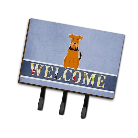 Carolines Treasures Airedale Welcome Leash or Key Holder BB5622TH68